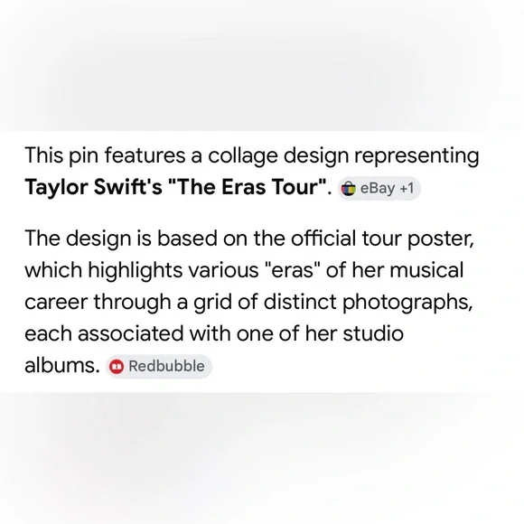 $3 Add-On 🆕Taylor Swift Button Pin - Picture 2 of 10